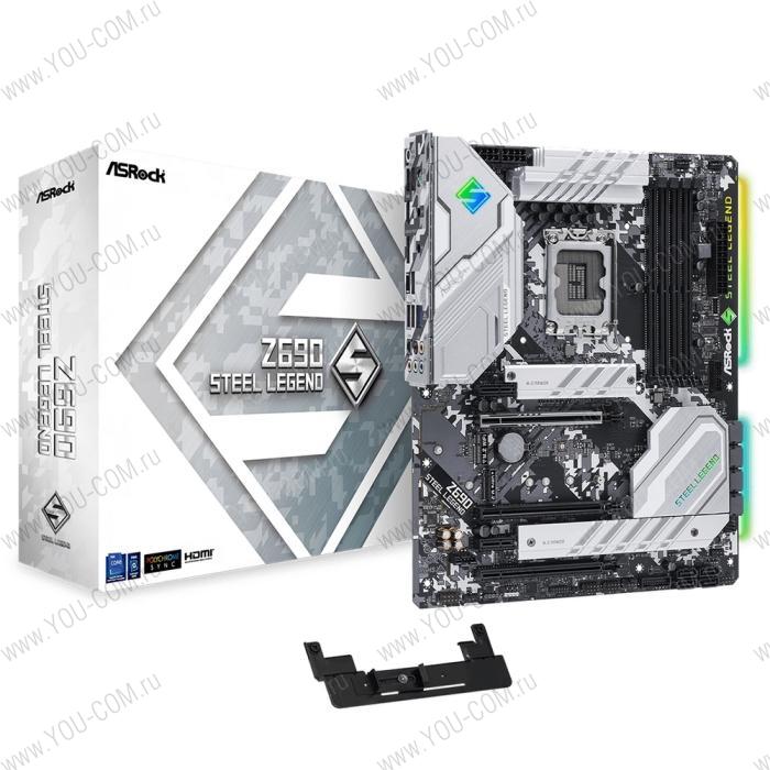 Материнская плата ASROCK Z690 STEEL LEGEND, LGA1700, Z690, 4*DDR4, HDMI+DP, 8xSATA3 6.0, M.2 Socket, RAID, 4xUSB 3.2, Type-C, ATX; 90-MXBH00-A0UAYZ