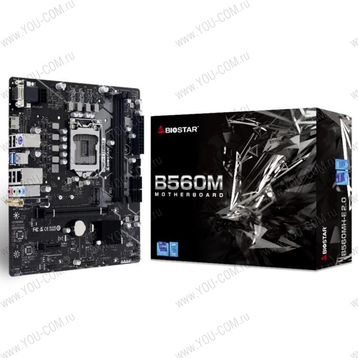 B560MH-E 2.0, Socket 1200, Intel®B560, 2xDDR4-3200, D-SUB+HDMI, 1xPCI-Ex16, 1xPCI-Ex1, 4xSATA3, 1xM.2, 8Ch Audio, GLan, (4+2)xUSB2.0, (2+2)xUSB3.2, 1xPS/2, mATX, RTL {} 