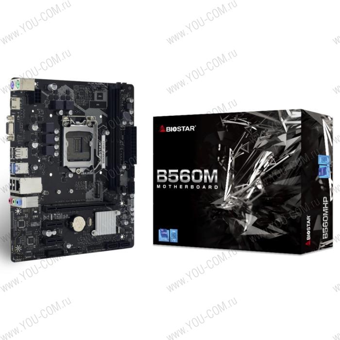 B560MHP, Socket 1200, Intel®B560, 2xDDR4-3200, D-SUB+HDMI, 1xPCI-Ex16, 2xPCI-Ex1, 4xSATA3, 1xM.2, 8Ch Audio, GLan, (4+2)xUSB2.0, (2+2)xUSB3.2, 2xPS/2, mATX, RTL {20} (685635) 