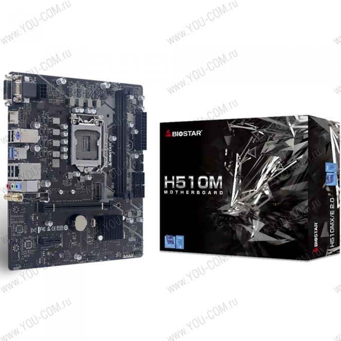 H510MXE/2.0, Socket 1200, Intel®H510, 2xDDR4-3200, D-SUB+DVI-D+HDMI, 1xPCI-Ex16, 1xPCI-Ex1, 4xSATA3, 1xM.2, 8 Ch Audio, GLan, (4+4)xUSB2.0, (2+2)xUSB3.2, 1xPS/2, mATX, RTL {20}