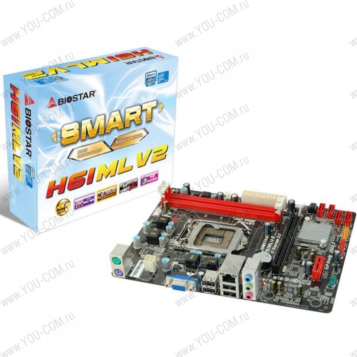 H61MHV2, Socket 1155, Intel H61, 2xDDR3-1600, D-SUB+HDMI, 1xPCI-Ex16, 1xPCI-Ex1, 4xSATA2, 6 Ch Audio, GLan, (4+4)xUSB2.0, 1xPS/2, mATX, RTL {20}