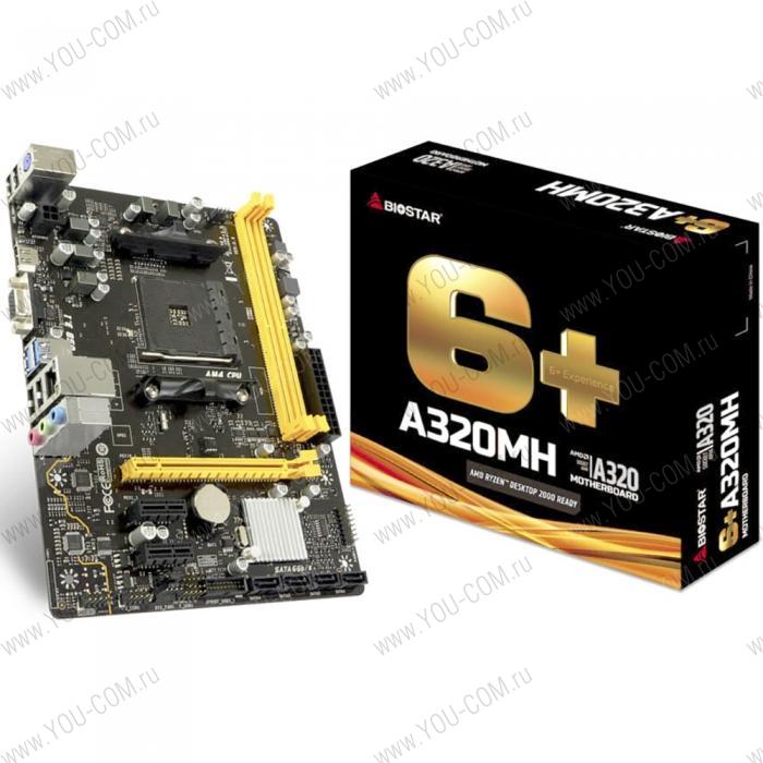 A320MH, Socket AM4, AMD A320, 2xDDR4-2667, D-SUB+HDMI, 1xPCI-Ex16, 2xPCI-Ex1, 4xSATA3(RAID 0/1/10), 8 Ch Audio, GLan, (4+2)xUSB2.0, (2+1)xUSB3.1, 1xPS/2, mATX, RTL, {20} (681514)