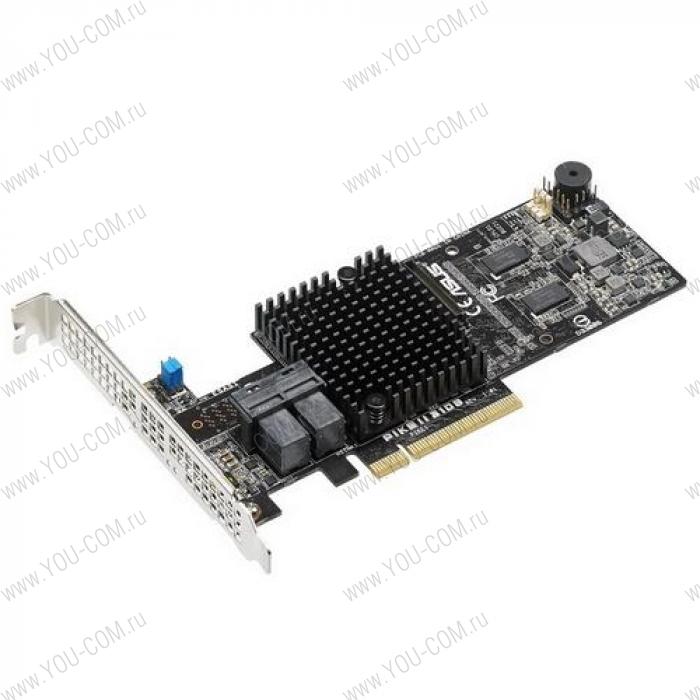 ASUS PIKE II 3108-8I/16PD, 8 портов, LSI SAS 3108, RAID 0/RAID 1/RAID 10/RAID 5/RAID 6/RAID 50/RAID 60, до 12GB/S