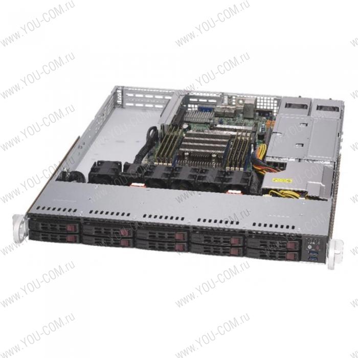 AS -1114S-WTRT Серверная платформа Supermicro A+ Server 1U  Single AMD EPYC™ 7002 Series Processor (8 DIMM DDR4, 10 Hot-swap 2.5" SATA3, 2x 10GBase-T, 2x 500W ) (367023)