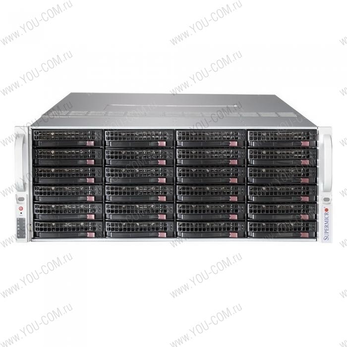 SSG-6048R-E1CR24L Серверная платформа SSG-6048R-E1CR24L, 4U 6048R-E1CR24L (LGA2011-3, C612, 1xPCI-E, SVGA, SAS/2RAID,24xHS SAS/SATA, 2xGbLAN, 16DDR4 920W HS)