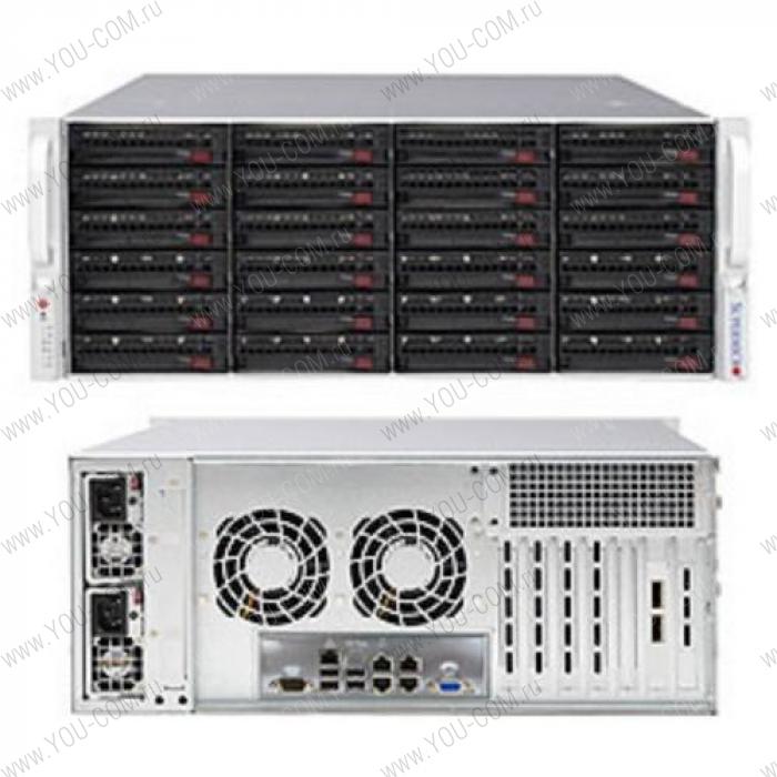 Серверная платформа Supermicro SuperStorage 4U Server 6049P-E1CR24H noCPU(2)Scalable/TDP 70-205W/ no DIMM(16)/ 3108RAID HDD(24)LFF+ opt. 2SFF/ 2x10Gbe/ 7xFH/ 2x1200W