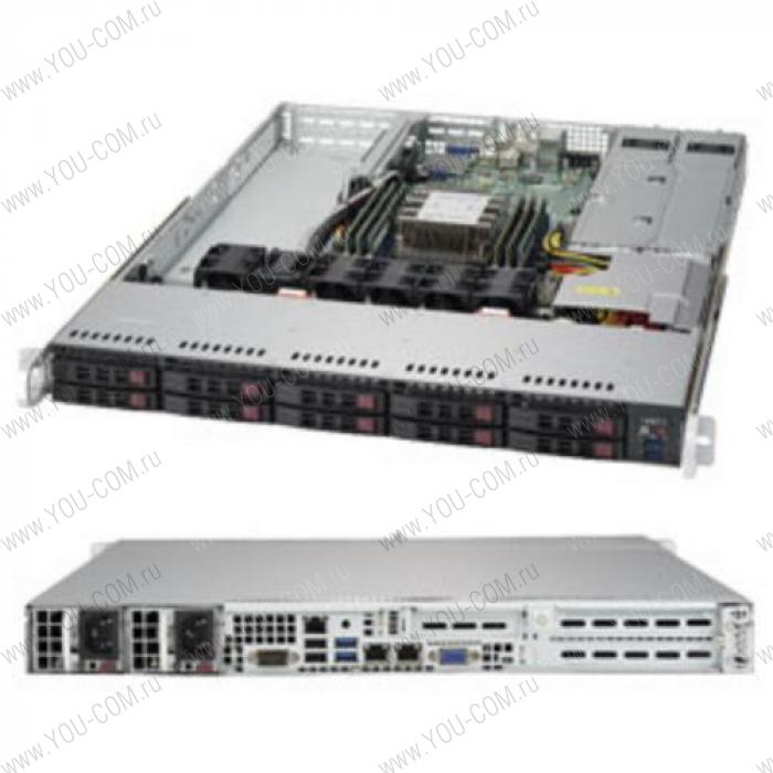 SYS-1019P-WTR 1U, 1xLGA3647, iC622, 6xDDR4, up to 10x2.5 (2xNVMe), SATA Onbd, 2x10GbE, 2x PCIEx16, 1x PCIEx8, 2x500W (CSE-116AC2-R504WB, X11SPW-TF)