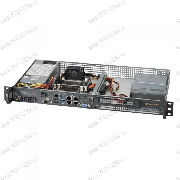 SYS-5018A-FTN4 1U, socket 1283 Intel Atom C2758, 4 x DDR3, 2 x 3.5" SATA, 4xGigabit Ethernet (1000 Мбит/с), 200 Вт