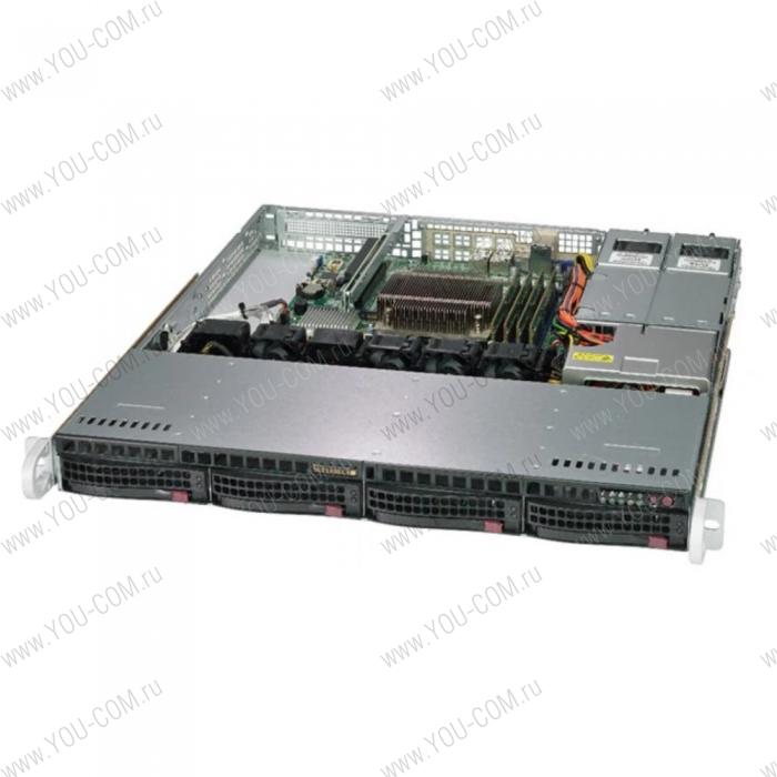 Серверная платформа Supermicro SuperServer 1U 5019C-MR Xeon E-22**/ no memory(4)/ 6xSATA/ on board RAID 0/1/5/10/ no HDD(4)LFF/ 1xFH/ 2xGb/ 2x400W/ 1xM.2