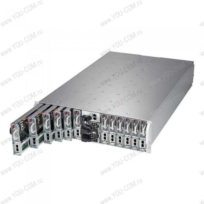 Серверная платформа Supermicro MicroCloud 3U 5039MC-H12TRF 12xNodes per node: 1xXeon E-22**/ no memory(4)/2x 3.5 or 4x 2.5 HDD/SSD/ 2xGE/ 4x2000W