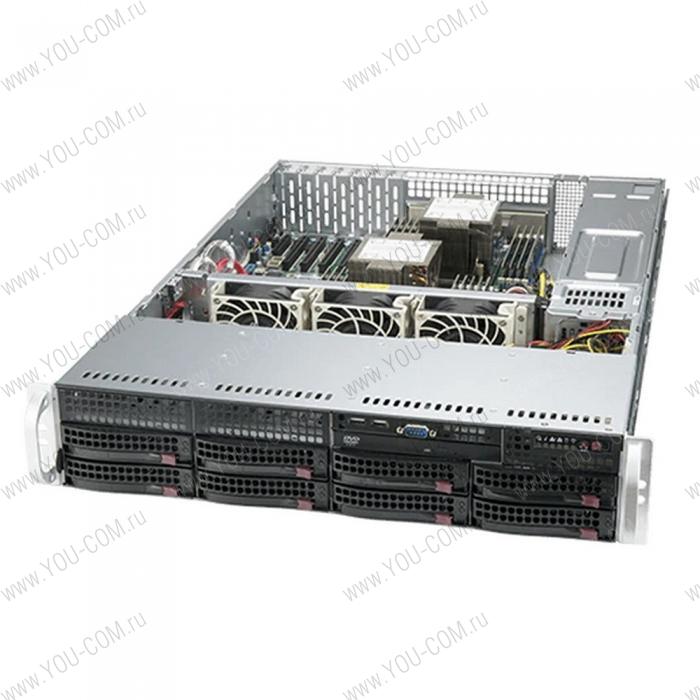 Шасси серверное Supermicro SuperServer 2U 620P-TR noCPU(2)3rd GenScalable/TDP 270W/no DIMM(16)/ SATARAID HDD(8)LFF/6xLP,M2/2x1GbE/2x1200W