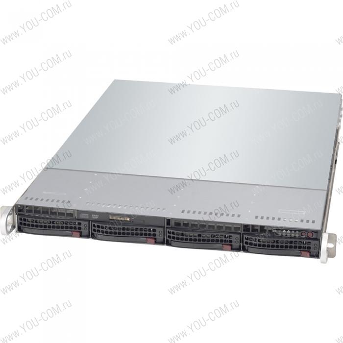 Supermicro SuperChassis 1U 815TQ-R654CB/ no HDD(4)LFF/ 1xFH/ 2x650W DC