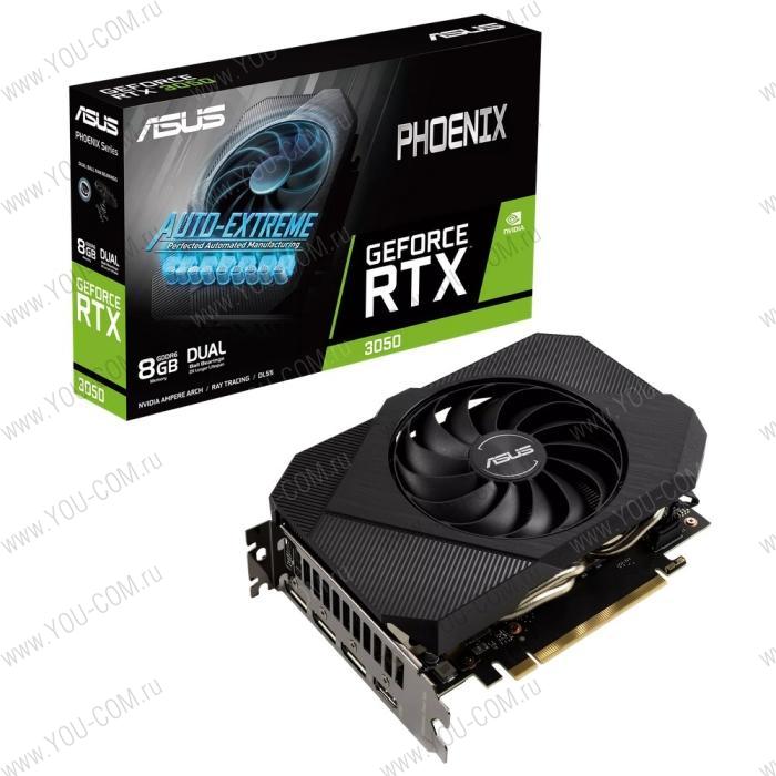 Видеокарта ASUS PH-RTX3050-8G//RTX3050 HDMI DP*3 8G D6; 90YV0HH2-M0NA00