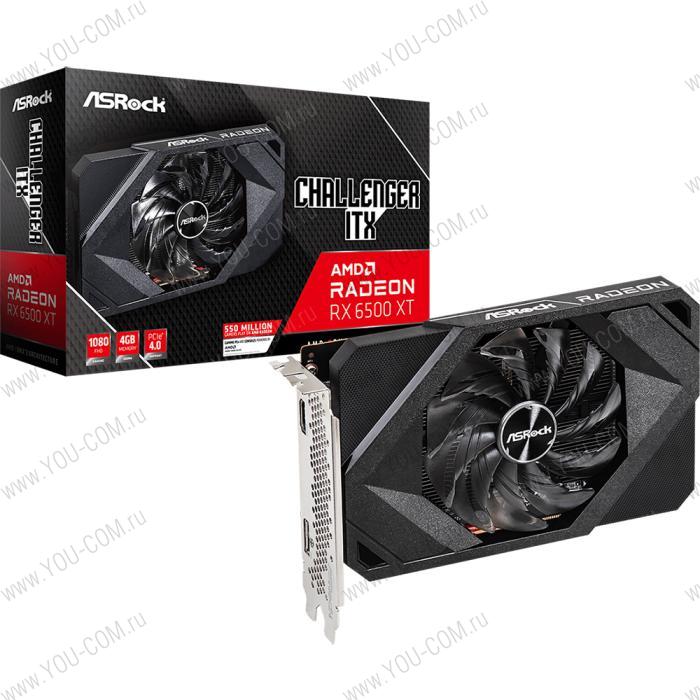 Видеокарта ASROCK Radeon RX 6500 Challenger ITX 4G, 1*DP, 1*HDMI, FAN 1; 90-GA3BZZ-00UANF