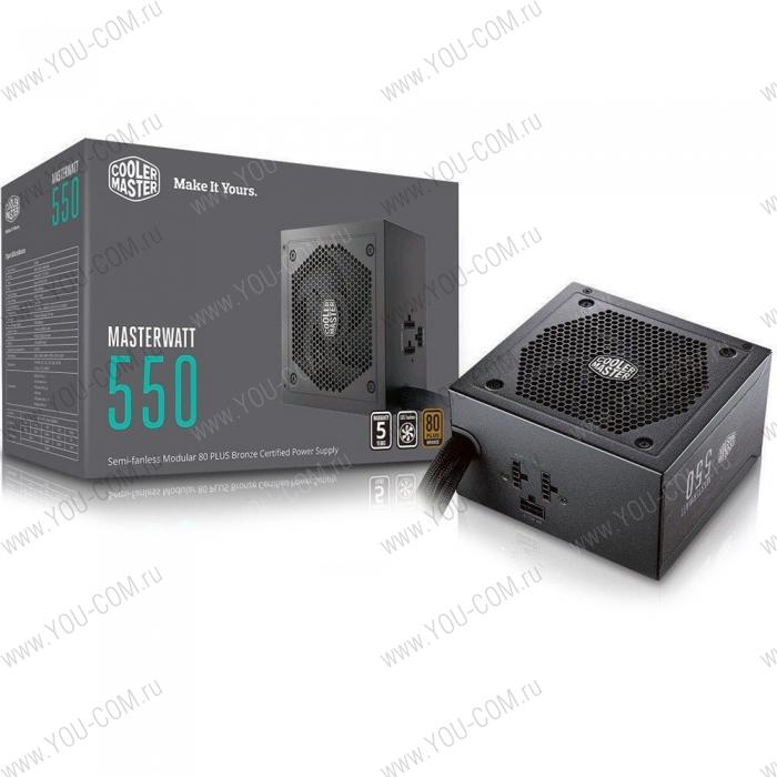 Блок питания Cooler Master MWE Bronze, 550W, ATX, 120mm, 6xSATA, 2xPCI-E(6+2), APFC, 80+ Bronze