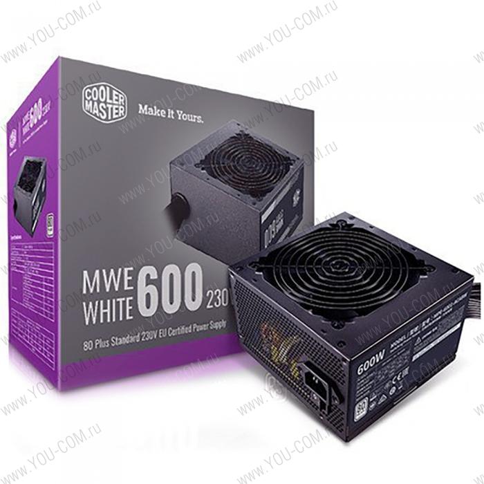 Блок питания Cooler Master MWE White, 600W, ATX, 120mm, 6xSATA, 4xPCI-E(6+2), APFC, 80+ White