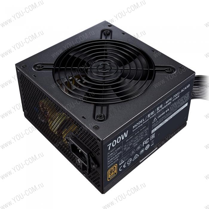 Блок питания Cooler Master MWE Bronze, 700W, ATX, 120mm, 8xSATA, 4xPCI-E(6+2), APFC, 80+ Bronze