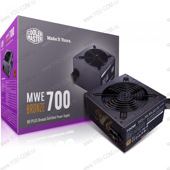 Блок питания Cooler Master MWE White, 700W, ATX, 120mm, 6xSATA, 4xPCI-E(6+2), APFC, 80+ White