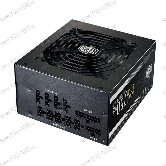 Блок питания Cooler Master MWE Gold 750 V2, 750W, ATX, 120mm, Fully Modular, APFC, 80+ Gold