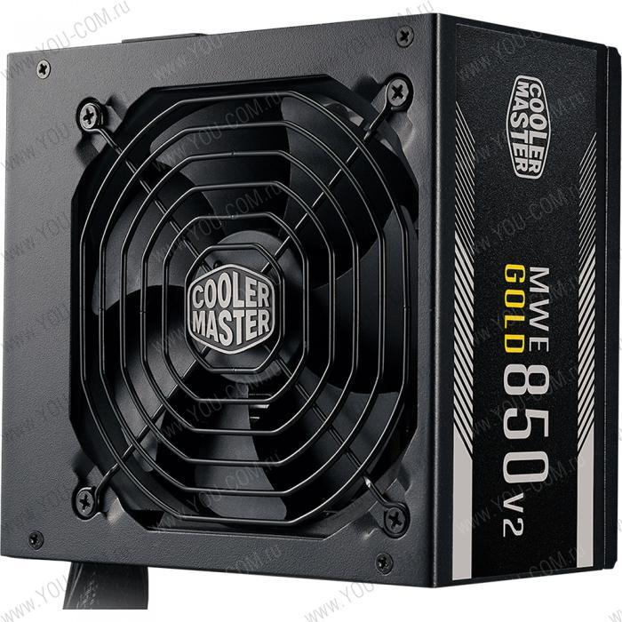 Блок питания Cooler Master MWE Gold 850 V2, 850W, ATX, 120mm, 24pin, 12xSATA, 4xPCI-E(6+2), APFC, 80+ Gold