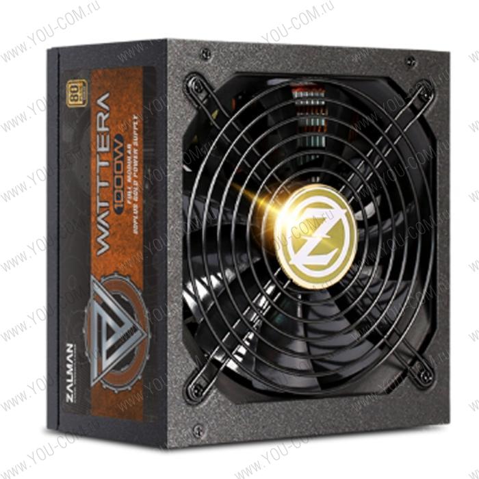 Блок питания Zalman ZM1000-EBTII, 1000W, ATX12V v2.3, EPS, APFC, 14cm Fan, 80+ Gold, Full Modular, Retail