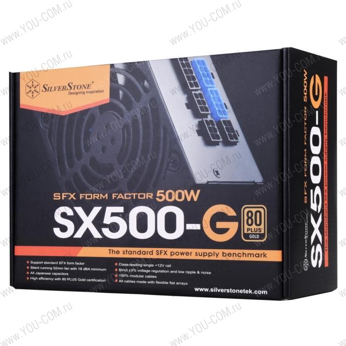 SST-SX500-G v1.1 500W, SFX, 80 PLUS Gold, Full modular, 1*12V, 92mm FAN 18dBA, RTL (810898) {6}