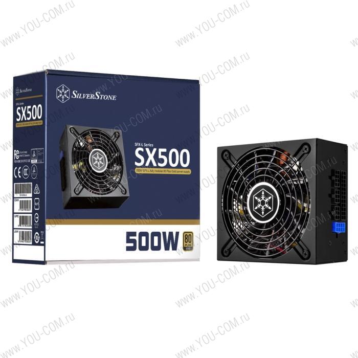 SST-SX500-LG v 2.1 500 Вт, PFC - активный, 80 PLUS - золотой, 8-pin PCI-E - 2, модульное подключение кабелей , система охлаждения 1 вентилятор.