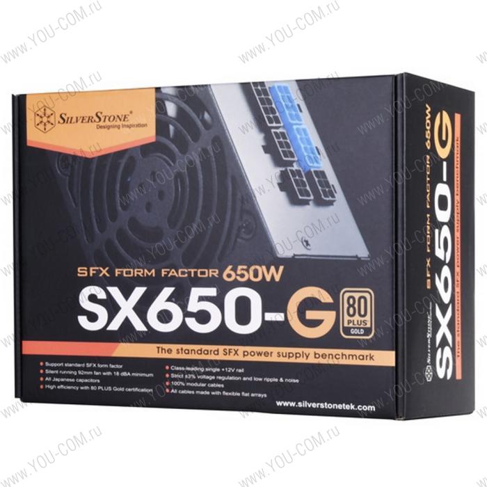 SST-SX650-G v1.1 650W, SFX, 80 PLUS Gold, Full modular, 1*12V, 92mm FAN 18dBA, RTL  {6} (810904)
