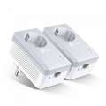 TL-PA4010P KIT AV600 Комплект адаптеров Powerline с розеткой, чипсет Qualcomm, 1 Fast ethernet порт, до 600 Мбит/с передача данных по Powerlineе, HomePlug AV, Green Powerline, Plug and Play, новая утилита PLC, два устройства в комплекте (031848) {24}
