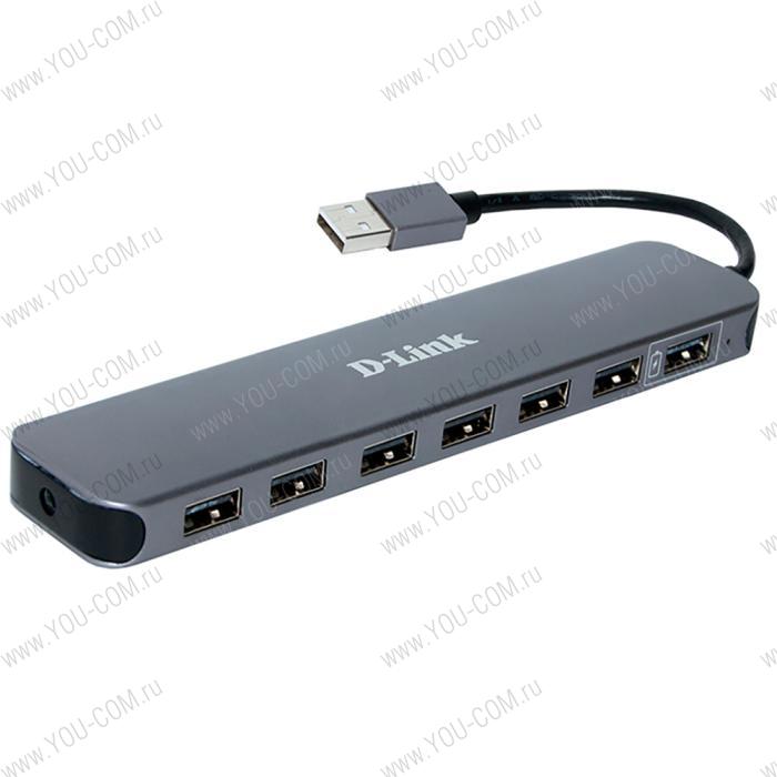 Концентратор usb D-Link DUB-H7/E1A, 7-port USB 2.0 Hub.7 downstream USB type A (female) ports, 1 upstream USB type A (male), support Mac OS, Windows XP/Vista/7/8/10, Linux, support USB 1.1/2.0, fast charge mode.Powe