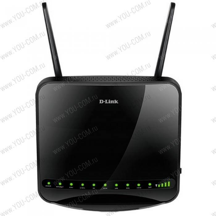 Маршрутизатор D-Link DWR-956/4HDB1E, Wireless AC1200 4G LTE Router with 1 USIM/SIM Slot, 1 10/100/1000Base-TX WAN port, 4 10/100/1000Base-TX LAN ports.802.11b/g/n/ac compatible, 802.11AC up to 866Mbps, 802.11n up