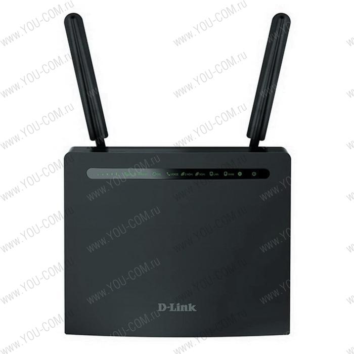 Маршрутизатор D-Link DWR-980/4HDA1E, Wireless AC1200 4G LTE Router with 1 USIM/SIM Slot, 1 10/100/1000Base-TX WAN port, 4 10/100/1000Base-TX LAN ports, 2 FXS ports, 1 ADSL/VDSL port and 1 USB Port. 802.11b/g/n co