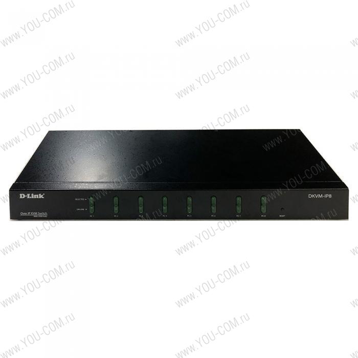 Переключатель D-Link DKVM-IP8/A2A, PROJ 8-port KVM over IP Switch with VGA and USB ports.Remote control up to 8 of server over LAN or Internet, 1 x 10/100Base-TX port, 1 x RS232 port, 2 x USB 2.0 A type port for c