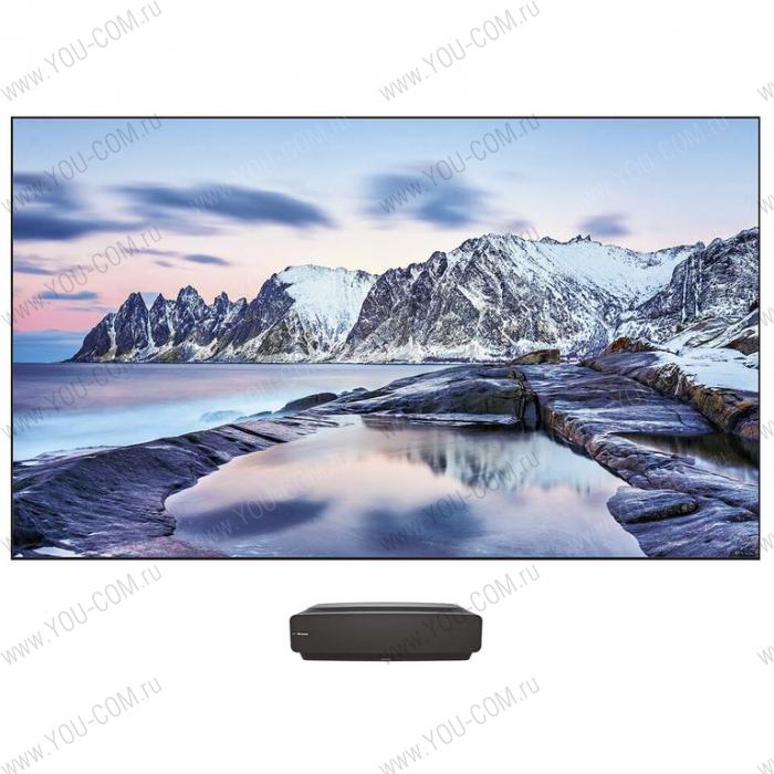 Лазерный телевизор с экраном Hisense 100L5G ( 100”, DLP, 4K UHD, 2700lm, HDMI 2.0, WiFi/Bluetooth/USB*2, SmartTV, TV tuner, 25.000+ часов, поддержка HDR/HDR10/HDR10+ )