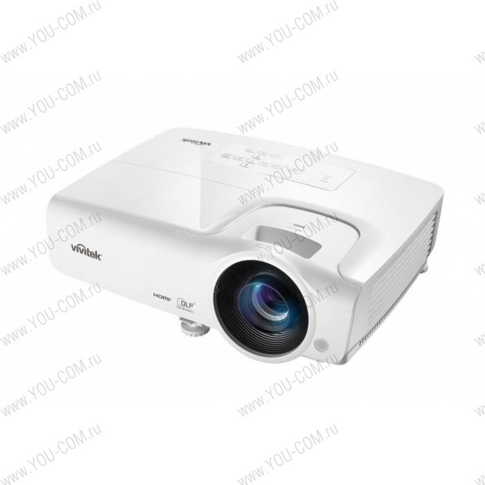 Мультимедийный короткофокусный проектор Vivitek DX283ST(DLP, XGA (1024x768), 3600 Lm, 20000:1, 0.63:1, HDMIx2, 5,500/7,000/10,000 часов, +-40 град, 2Вт., 2,6 кг, 3D-ready, цвет белый)