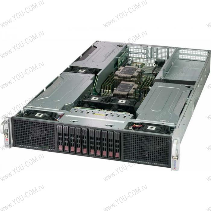 Серверная платформа Supermicro SuperServer 2U 2029GP-TR noCPU(2)2nd Gen Xeon Scalable/TDP 70-205W/ no DIMM(16)/ SATARAID HDD(8)SFF/ supporting up to 6 GPUs/ 2x2000W