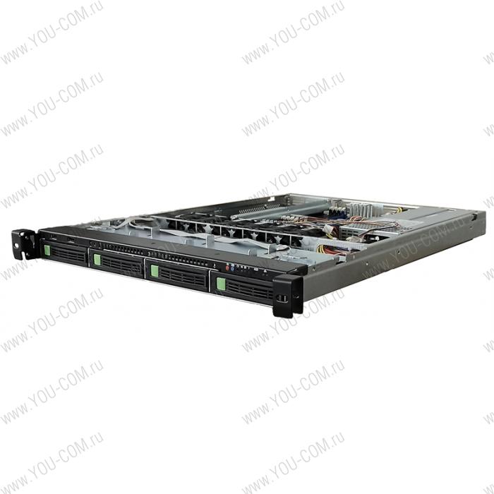Серверная платформа Rikor 1U Server RP6104 noCPU(2)2nd GenScalable HS/TDP 150W/no DIMM(16)/HDD(4)LFF/4x1Gbe/1xFH/1xM.2 NWMe, 1xM.2 SATA /2x650W/МПТ