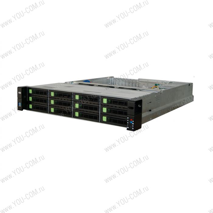 Серверная платформа Rikor 2U Server RP6224 noCPU(2)2nd GenScalable HS/TDP 205W/ no DIMM(16)/HDD(26)SFF/4x1Gbe/6xHHHL/ 1xM.2 NWMe4, 1xM.2 SATA/2x800W/МПТ