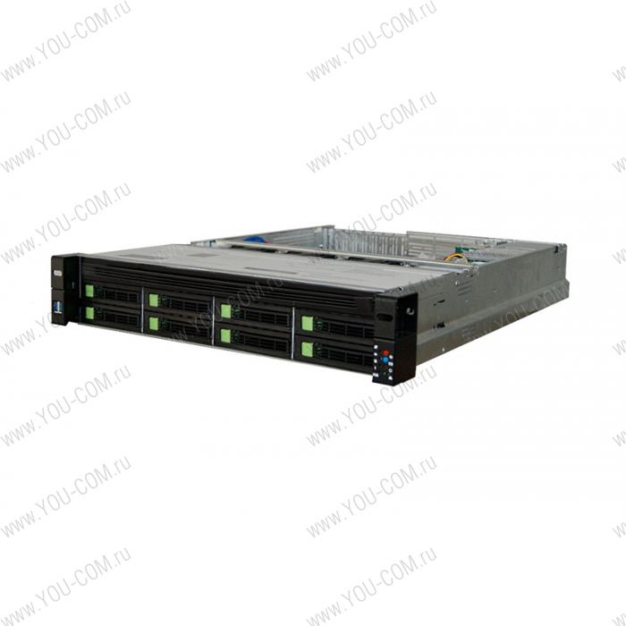 Серверная платформа Rikor 2U Server RP6208 noCPU(2)2nd GenScalable HS/TDP 205W/no DIMM(16)/HDD(8)LFF+HDD(2)SFF/4x1Gbe/6xHHHL/1xM.2 NWMe, 1xM.2 SATA/2x800W/МПТ