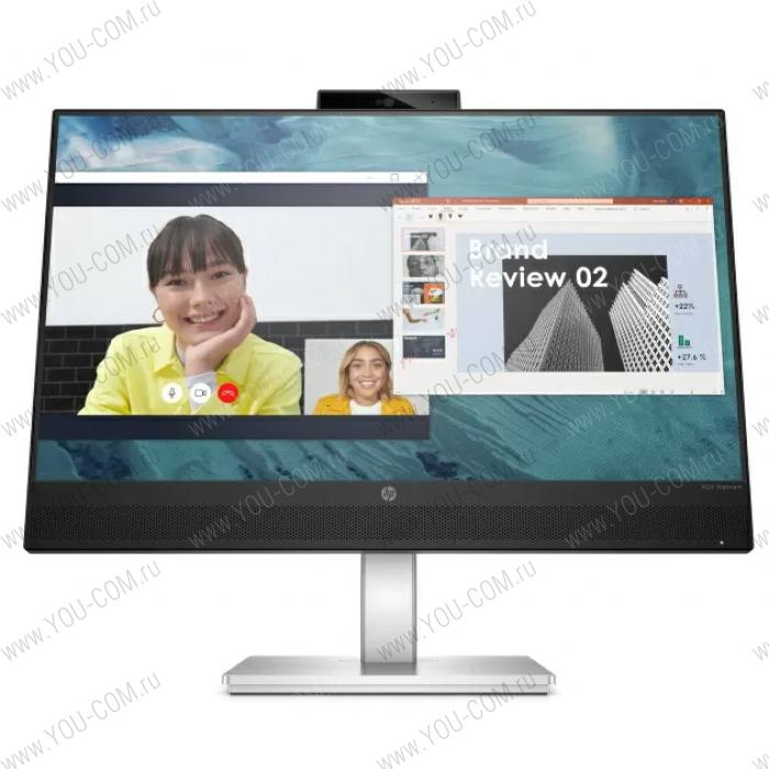 Монитор HP M24 Monitor 1920x1080, 21:9, IPS, 300 cd/m2, 1000:1, 5ms, 178°/178°, DP, HDMI, USB-C, speakers, webcam, height, tilt, swivel, 75 Hz, Black&Silver