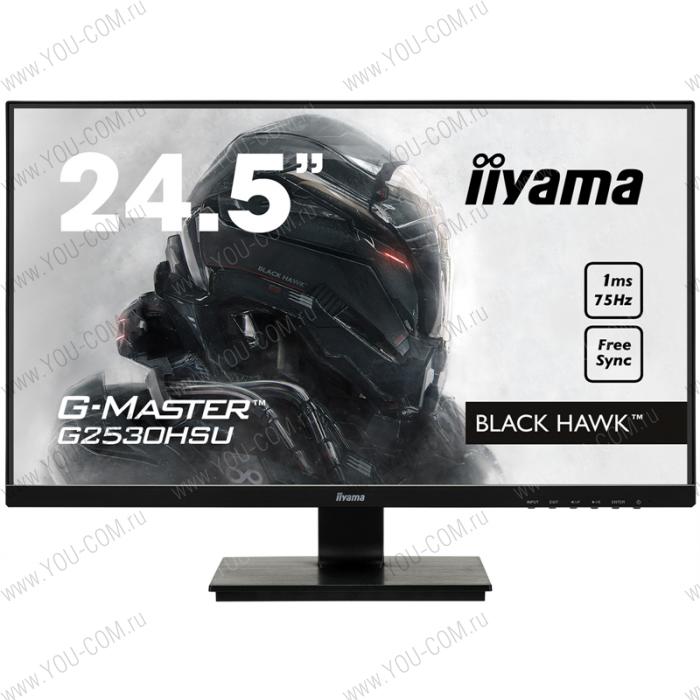 24,5'' Iiyama G-MASTER G2530HSU-B1 1920х1080@75Гц TN LED 16:9 1ms VGA HDMI DP 2*USB2.0 80M:1 1000:1 170/160 250cd Tilt Speakers Black