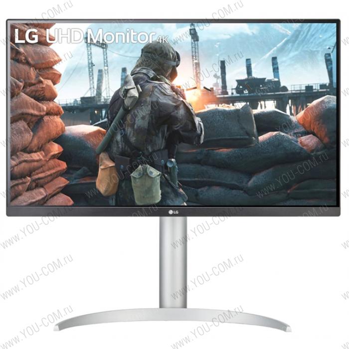 Монитор LG 27" 27UP650-W IPS LED, 3840x2160, 5ms, 178°/178°, 400cd/m2, 1200:1 (Mega DCR), 2*HDMI, DP, 60Hz, AMD FreeSync, HDR400, HAS, Pivot, Tilt, Silver-Black 2 years