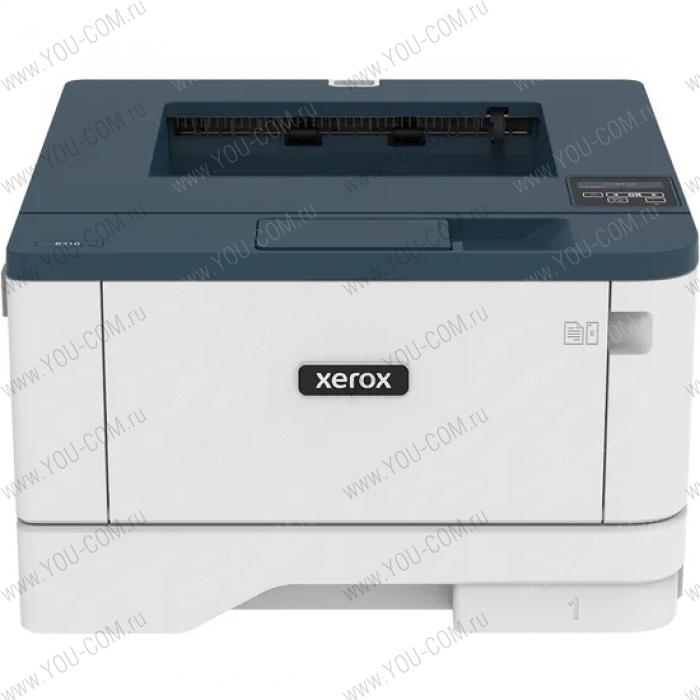 Принтер Xerox B310 A4, Laser, 40 ppm, max 80K pages per month, 256 Mb, USB, Eth, Wi-Fi, 250 sheets main tray, bypass 100 sheet, Duplex