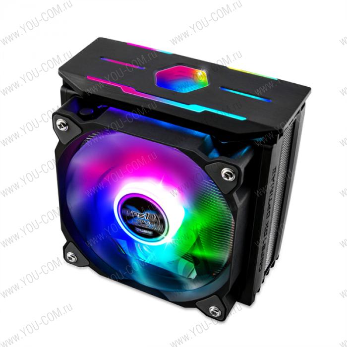 Кулер для процессора ZALMAN CNPS10X OPTIMA II BLACK RGB, 120mm RGB FAN, 4 HEAT PIPES, 4-PIN PWM, 1500 RPM, 27DBA, HYDRAULIC BEARING, FULL SOCKET SUPPORT