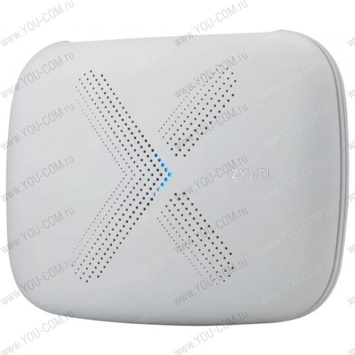 Mesh Wi-Fi маршрутизатор Zyxel Multy Plus (WSQ60), AC3000, AC Wave2, MU-MIMO, 802.11a/b/g/n/ac (300+866+1733 Мбит/с), 9 антенн, 1xWAN GE, 3xLAN GE, USB 2.0, BLE 4.1, Captive Portail, 1 год подписки Ai