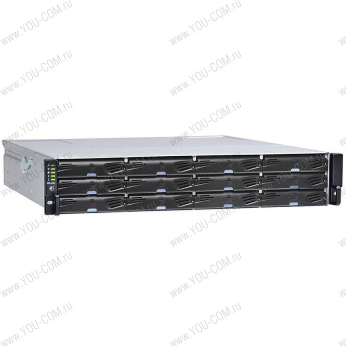 Система хранения данных(полка расширения) Infortrend 2U/12bay dual redundant controller expansion enclosure 4x 12Gb SAS ports, 2x(PSU+FAN module), 12xdrive trays, 2x 12G to 12 G SAS cables and 1xRackmount kit(JB 3012R)