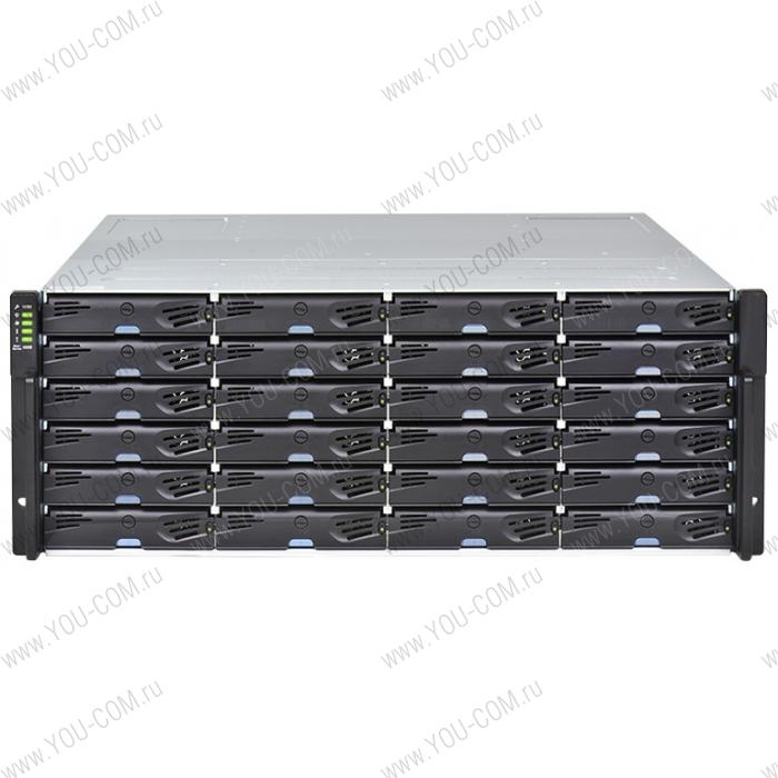 Система хранения данных Infortrend EonStor DS 2000 Gen2 4U/24bay 3.5", Dual controller subsystem 2x12Gb SAS EXP. Port, 8x1G iSCSI ports +2x host board, 2x2GB, 2x(PSU+FAN), 2x(SuperCap.+Flash), 1xRackmount(ESDS 2024R2C-B)
