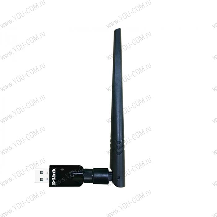 Адаптер usb D-Link DWA-172/RU/B1A, Wireless AC600 Dual-band MU-MIMO USB Adapter.802.11a/b/g/n and 802.11ac Wave 2, switchable Dual band 2.4 GHz or 5 GHz; Supports MU-MIMO; Up to 433 Mbps data transfer rate in 80