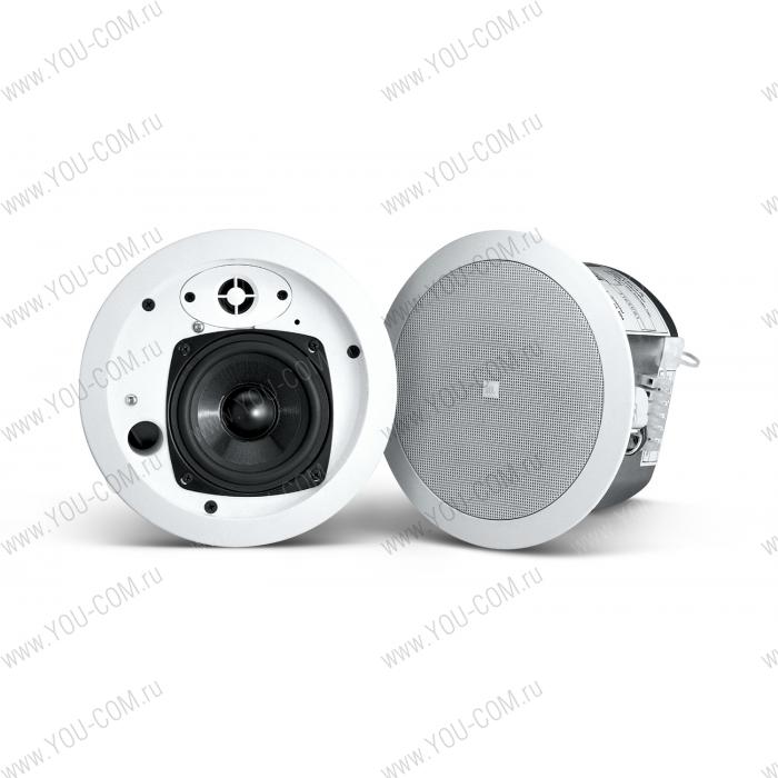 Акустическая система JBL C24CT MICROPLUS пассивная 2-полосная (компактная) потолочная. 4,5"НЧ, 0,5"ВЧ. 80 Гц–25 кГц. 12 Вт / 25 Вт (100 В). Макс. SPL: 99 dB. 4-pin Euroblock. Крепление в комплекте. Цвет: чёрный (в упаковке 2шт, цена указана за 1 шт)