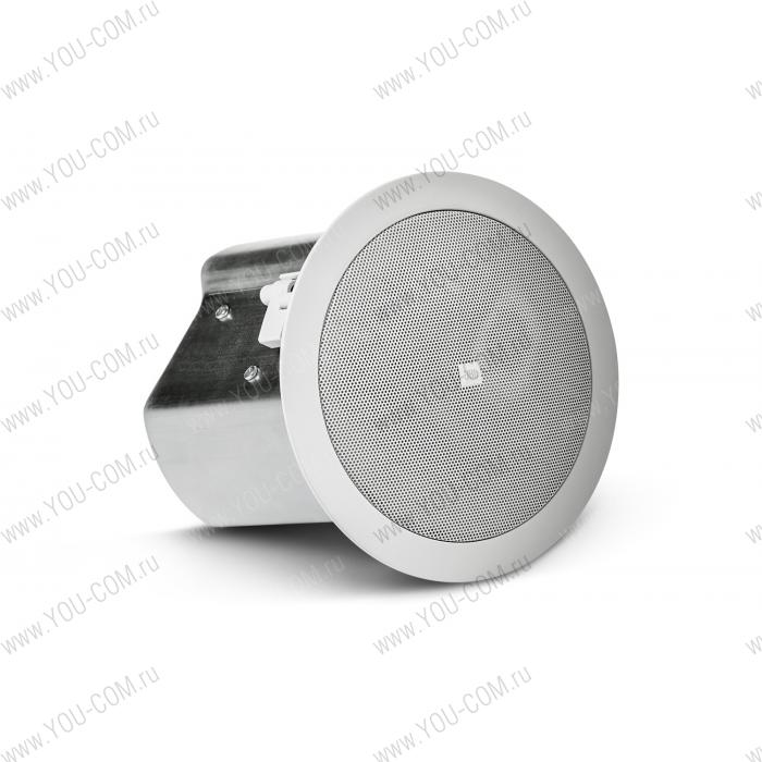 Акустическая система JBL [CONTROL 14C/T] пассивная 2-полосная потолочная. 4"НЧ, 0,75"ВЧ. 74 Гц–20 кГц. 30Вт / 60Вт / 120Вт (8 Ом). 6,3Вт / 12,5Вт / 25Вт (100В). Макс.SPL:108 dB.Клемный блок.Крепление.Цвет: белый (в упаковке 2шт, цена указана за 1 шт)